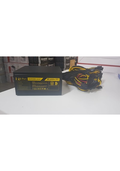 Hiport Maxpower 2000W Bitcoin Mining Powersupply. 1X 20+4Pin. 3X