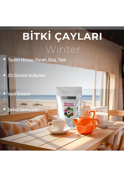 Doğal Bitki Çayları Winter Kış Bitki Çayı Rooibos Hibiskus Bitkisel Çay 50 Gr