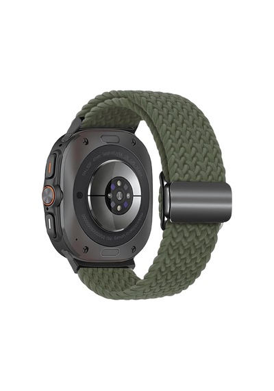 Samsung Galaxy Watch Ultra 47mm İle Uyumlu Örgü Solo Loop Kumaş Kordon Manyetik Tokalı Terleme Yapmayan Nefes Alabilen Hafif Yapılı Bilek Ölçüsüne Göre Ayarlanabilen Elastik Kayış Çok Renkli
