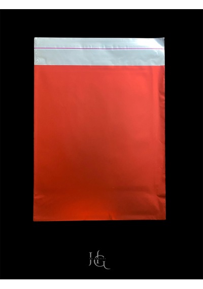 20 Adet 25x35 Cm Bantlı Metalize Lüks Hediye Paketi Poşeti, Hediye Poşeti 25x30+5 Cm, Kırmızı