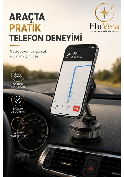 Manyetik Telefon Tutucu 360 Döner Başlık 180 Ayarlanabilir Katlanabilir Masaüstü Telefon Standı Siyah