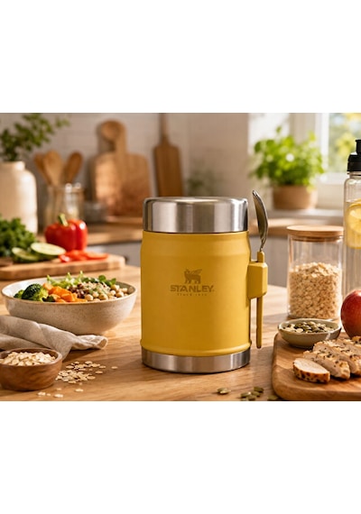 Stanley The Legendary Food Jar + Spork 0.4l Yemek Termosu 10-11353-0109 Sarı