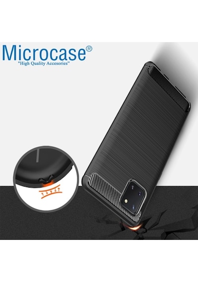 Samsung Uyumlu Galaxy Note 10 Lite - A81 - M60S Brushed Carbon Kilif 432301132