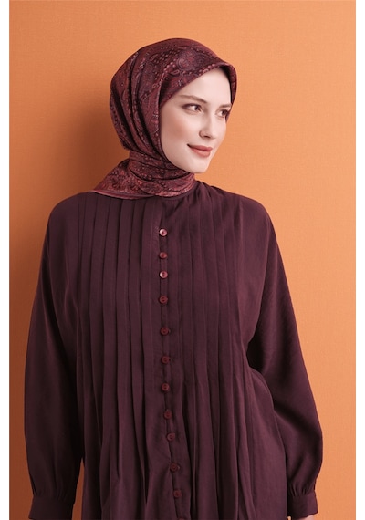 Armine İpek Eşarp 2027 Kış - 9631-33 Koyu Bordo Sura