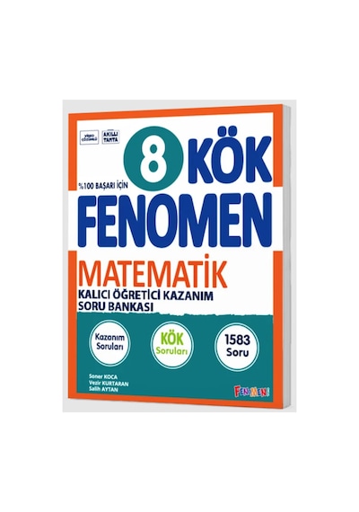 8.sınıf Fenomen Kök Matematik + Türkçe + Fen 3 Kitap Seti