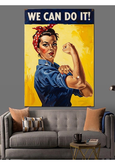 Ahşap Tablo Yapabiliriz Retro Kadın