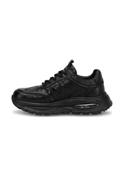 Guja 26blg548-1 Erkek Hakiki Deri Klasik Sneaker Siyah
