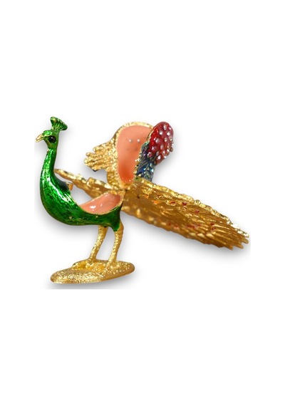 Yukarı Kuyruklu Tavuskuşu Biblo Gösterişli & Lüks Dekoratif Biblo 13 X 13 CM 727616997