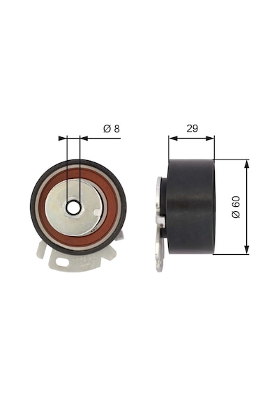 Triger Gergi Rulmanı - Fiat Strada, Doblo, Bravo, Stilo, Multipla, Marea, Brava, Palio, Siena - Gates-t43068 62256962