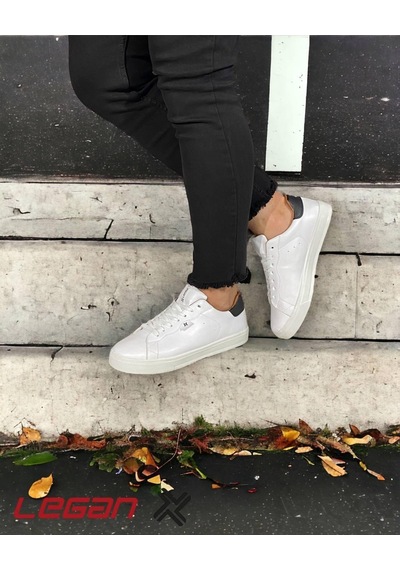 Sneakers Bağcıklı Casual Erkek Ayakkabı Legan-461 Beyaz