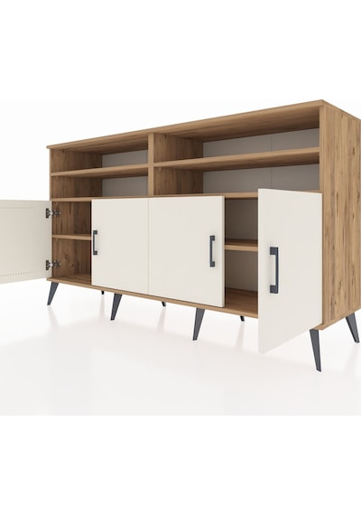 Hyperion Konsol 6 Raflı 4 Kapaklı 176x44x99 Çam-aytaşı/antrasit Çam-aytaşı/antrasit Hyperion Konsol 6 Raflı 4 Kapaklı 176x44x99 Çam-aytaşı/antrasit Çam-aytaşı/antrasit