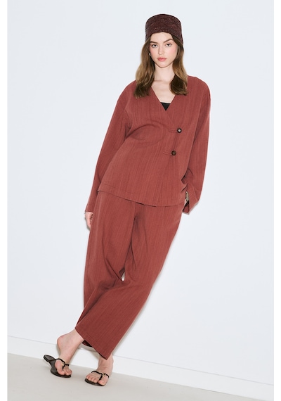 Manuka Rustik Düğmeli Kimono Kiremit Ss26kmn00003-08