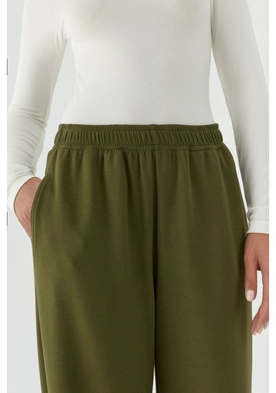 Hiccup Esnek Bel Modal Touch Jogger Pantolon Haki