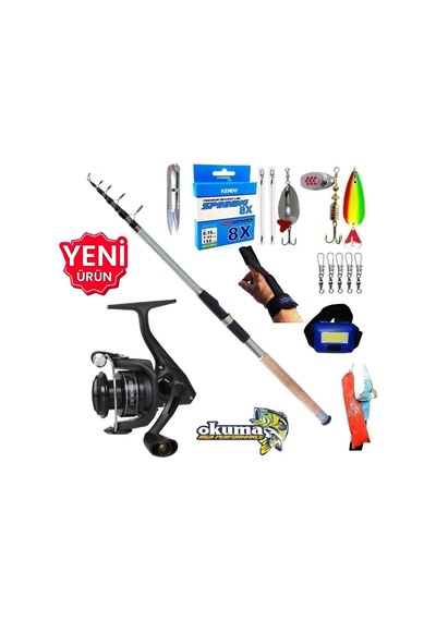 Okuma Revenger Rv-3000a 270cm 60-120gr Carbo-x Tele Turna Spin Olta Takımı Seti