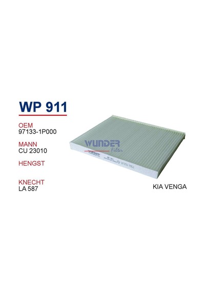 Wunder Wp911 Polen Filtresi - Kia Venga 540124889