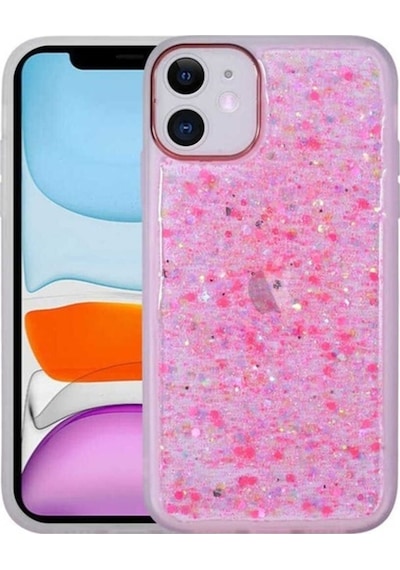 Apple Uyumlu iPhone 11 Kılıf Figürlü Desenli Işıltılı Sert Zore Sos Kapak NO6