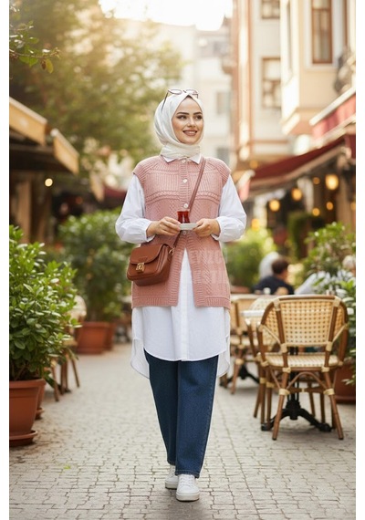 Çeyizlik Simli Robalı Yelek Düğmeli, Uçan Yelek Modeli Çeyizlik Yelek Standart