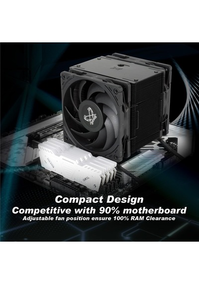 Mugen 6 Dual Fan Black Edition Cpu Hava Soğutucu, Intel Lga1700, Lga1151, Amd Am5, Am4 Desteği, 120mm, Tek Kule, Alüm Diğer