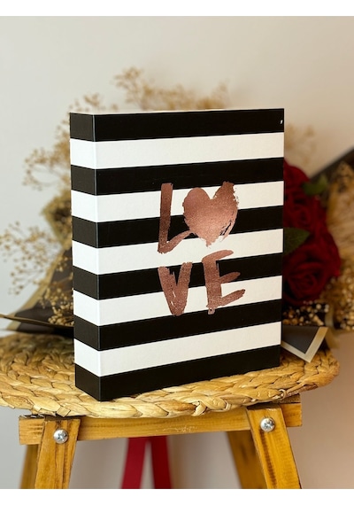 Rabsev Fotoğraf Albümü 10x15cm 200 Fotoğraf Kapasiteli Renkli Love Desenli Anı Albümü