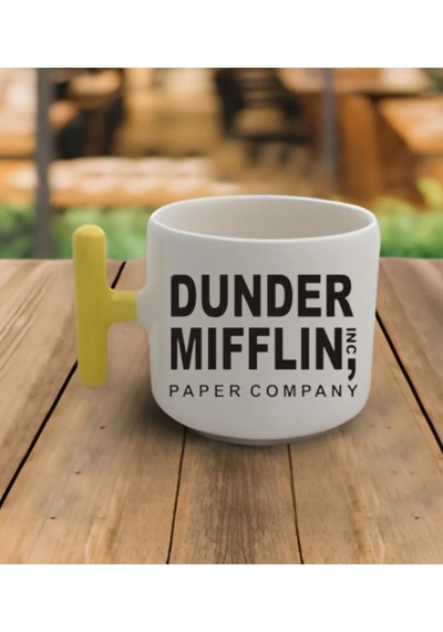 Dunder Mifflin - T Kulp Kupa Beyaz