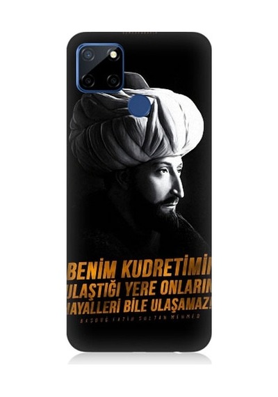 Realme C12 Uyumlu Fatih Sultan Mehmet Han Desenli Silikon Kılıf