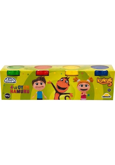 Kukuli Fun Dough 4'lü Oyun Hamuru 560 Gr