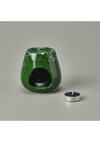Deco Enyo Seramik Buhurdanlık - Yeşil - 11 Cm Çok Renkli