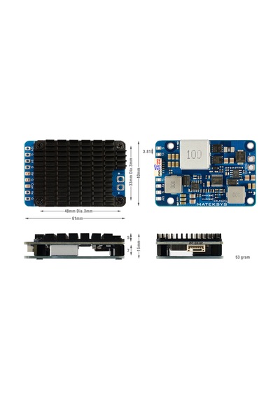 MATEK Power Module 12S w/3xBEC