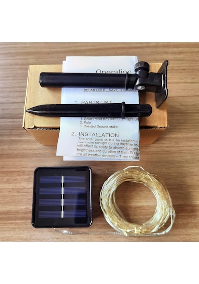 Exeo Peri Tel Led Işık Animasyonlu Süsleme Solar Led