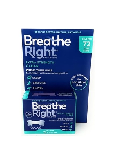 Breathe Right Extra Strength Burun Bandı Şeffaf Renk 72 Adet Erkek