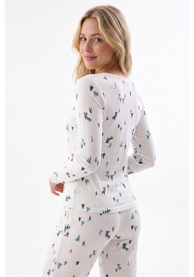Nbb Krem Poıntel Snowy Days Pijama Takım