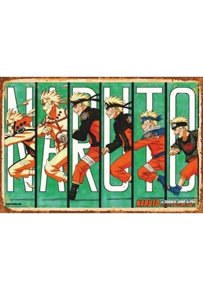 naruto jump anime retro ahşap poster 753