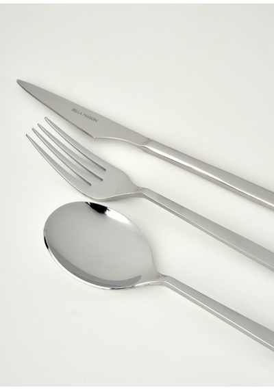 Bella Maison Toscana 18 Parça Tatlı Çatal Kaşık Bıçak Seti Silver Silver
