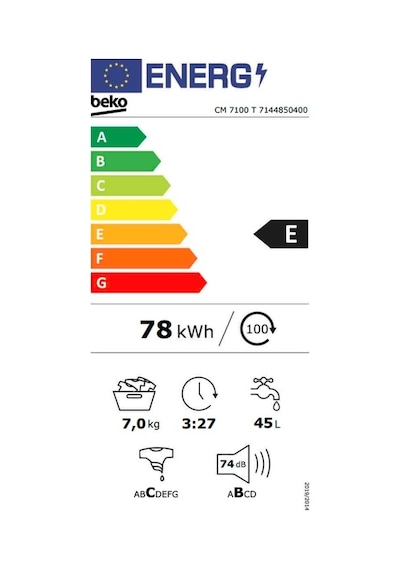Beko CM 7100 T 1000 Devir 7 KG Çamaşır Makinesi