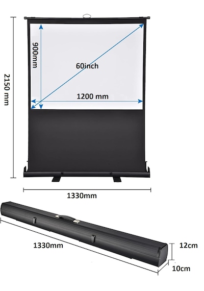 Peak 120 90 Cm Taşınabilir Portatif Pull Up Floor Projeksiyon Per