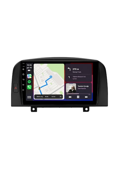 Hyundai Sonata 2005-2008 Android Multimedya Carplay Android Auto Navigasyon Kameralı 4gb Ram 64gb 9"