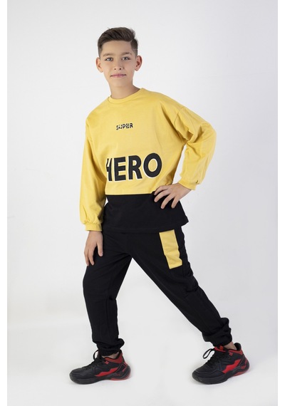 Harika Kids Erkek Çocuk Hero Baskılı Örme Basic Eşofman Takımı 001
