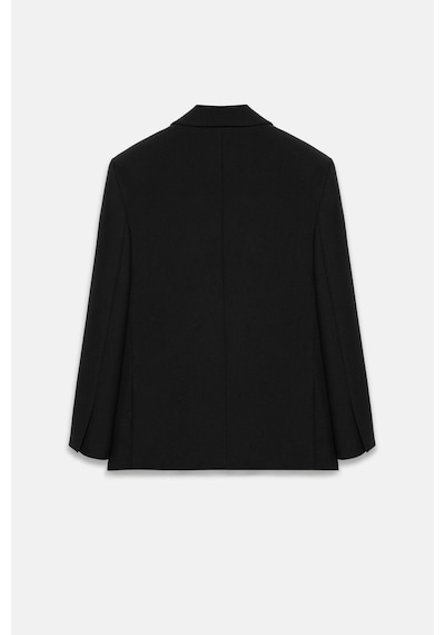 Kadın Siyah Basene Oturan Oversize Blazer Siyah