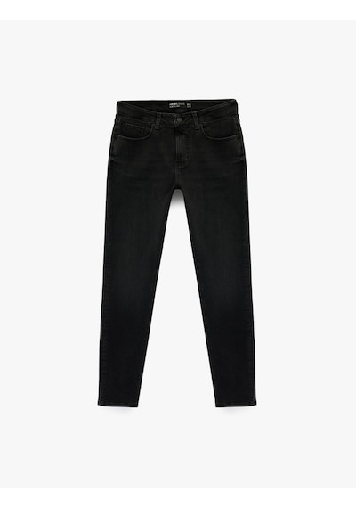 Koton Normal Bel Pamuklu Slim Fit Jean Pantolon - Brad Jean Siyah 6sam40002nd