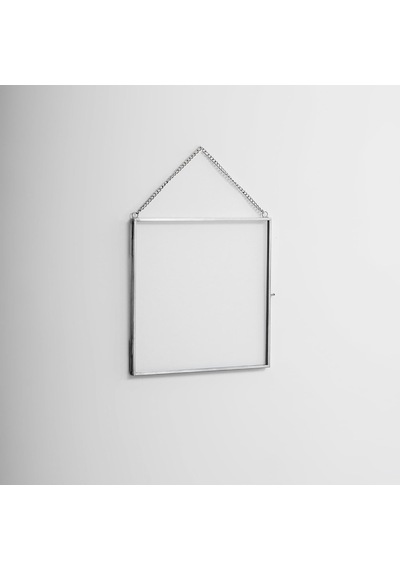 20x20cm Dikey Ve Yatay Gümüş Cam Duvar Askılı Fotoğraf Çerçevesi Kapaklı Dekoratif Yapımı
