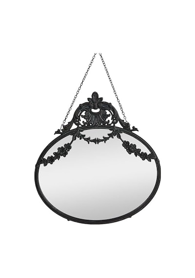 Creative Co-op Vintage Kalay Alaşımı Çerçeveli Duvar Dekoratif Zinciri, Siyah Ayna Açık