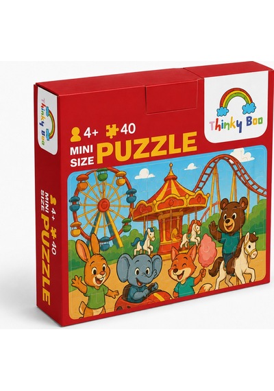 Lunapark Mini Puzzle 40 Parça 3-7 Yaş Eğitici Çocuk Puzzle Yapboz