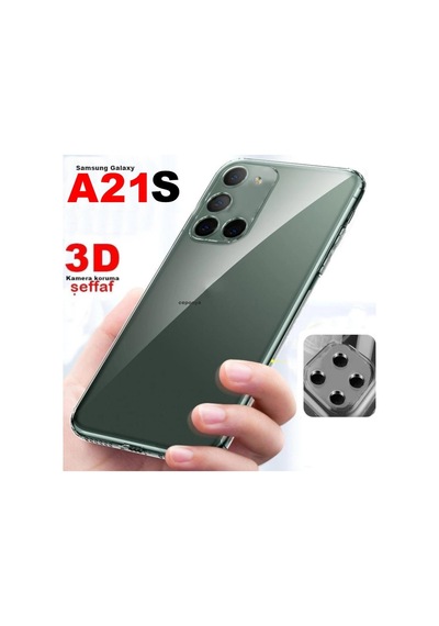 Galaxy A21S 3D Maximum Kamera Korumali Seffaf Silikon Kilif 236937588 - Kampanya / Ekrani Tam Kaplayan Nano Koruyucu(+35)