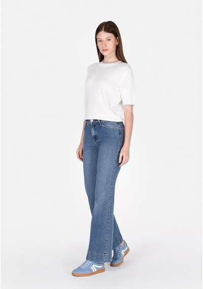 Colins Regular Fit Yüksel Bel Geniş Paça Kadın İndigo Jean Pantolon Cl1074394 Q1.v1 Dn44204 Denim