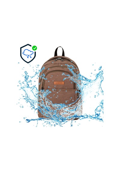 Galb Leather Kanvas Kumas Ortopedik Yumusak Sirt Destekli Laptop Bolmeli Gunluk Okul Ve Canta kahverengi