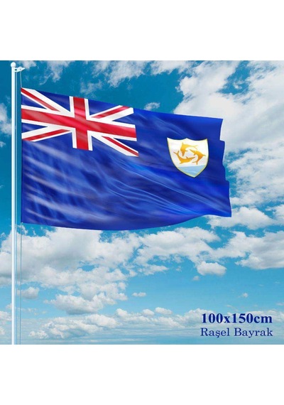 Anguilla Bayrağı - 100x150 Cm 1 Metre X 1,5 Metre - Raşel Kumaş 1