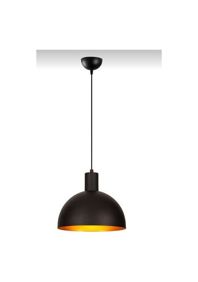 Rys Retro Metal Siyah Içi Gold Dekoratif Kafe Mutfak Sarkıt Avize