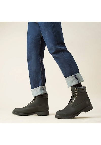 Timberland 6 Inch Lace Up Erkek Siyah Bot Siyah