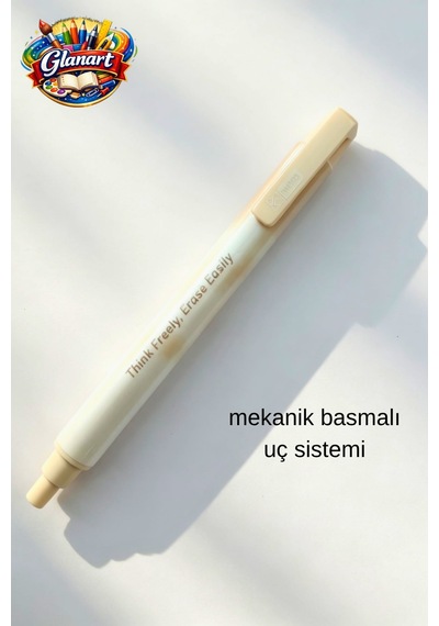 Mekanik Basmalı Kalem Tipi Silgi 1 Adet - Bej
