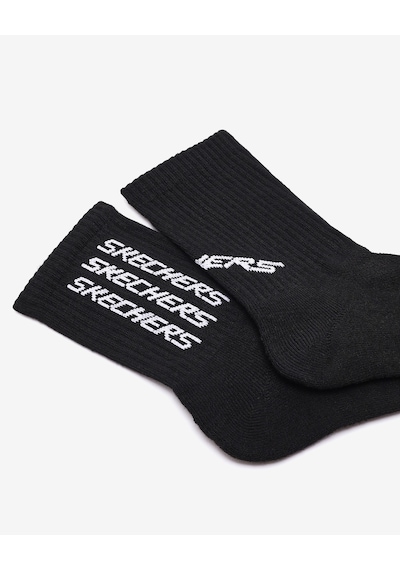 Skechers 1/2 Terry Low Crew - 3'lü Paket Erkek Çorap Erkek Siyah Çorap S600292-001 Siyah